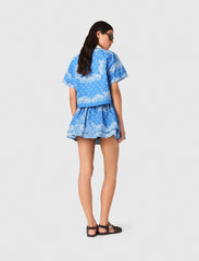 Maje Shop / Contrast collar printed shirt