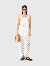 Maje Outlet / Crochet trousers with mirrors