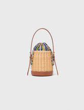 Maje Online / Wicker basket with printed pouch