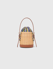 Maje Online / Wicker basket with printed pouch