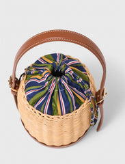 Maje Online / Wicker basket with printed pouch