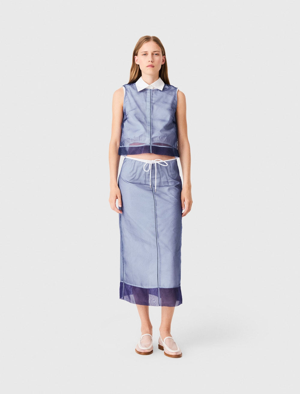 Maje Sale / Cotton top with removable organza
