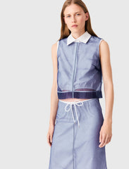 Maje Sale / Cotton top with removable organza
