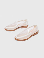 Maje Outlet / Leather and mesh loafers