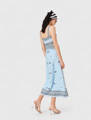 Maje Shop / Embroidered linen blend maxi dress