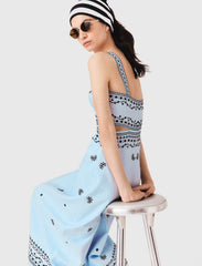 Maje Shop / Embroidered linen blend maxi dress