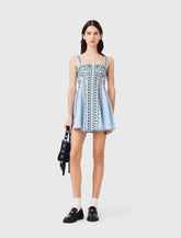 Maje On Sale / Short embroidered linen-blend dress