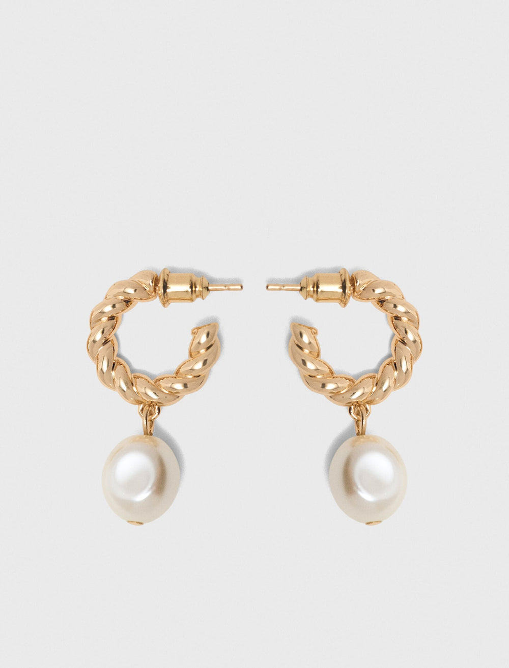 Maje Shop / Twisted bead hoop earrings