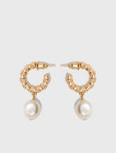 Maje Shop / Twisted bead hoop earrings