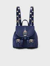 Maje Outlet / Mini leather and nylon backpack
