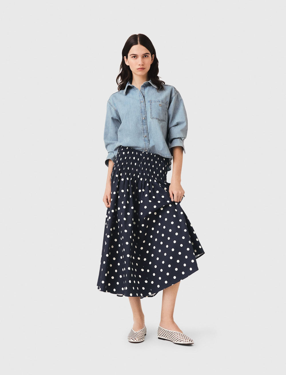 Maje New / Long cotton skirt