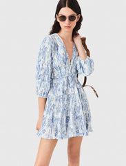 Maje New / Patterned pleated dress