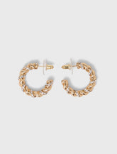 Maje Online / Twisted rhinestone hoop earrings
