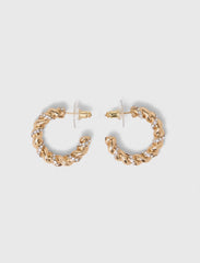 Maje Online / Twisted rhinestone hoop earrings