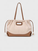 Maje New / Milpli canvas and leather tote bag