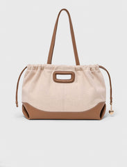 Maje New / Milpli canvas and leather tote bag