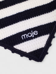 Maje Discount / Striped knit triangle