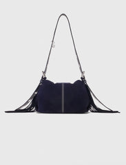 Maje Sale / Topstitched suede mini Miss M bag