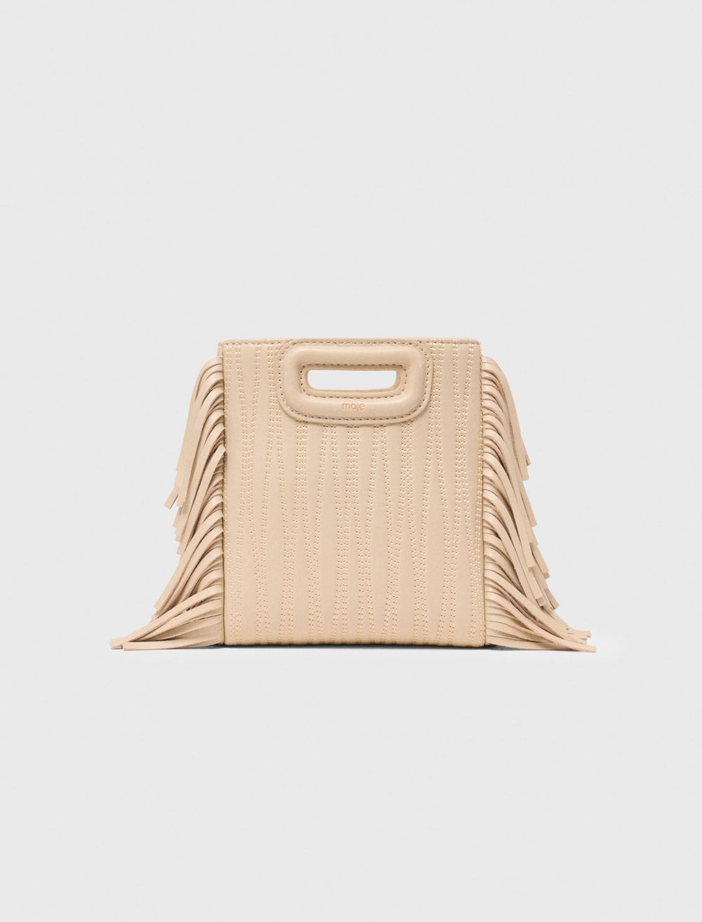 Maje Outlet / Topstitched leather mini M bag