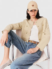 Maje New / Short linen blend jacket
