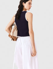 Maje Sale / Knit top with crochet trim