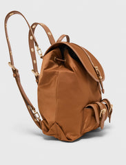 Maje New / Leather and nylon backpack