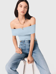 Maje Outlet / Bardot rib knit top