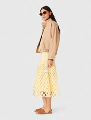Maje New / Crochet rhinestone skirt