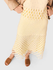 Maje New / Crochet rhinestone skirt