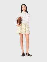 Maje Sale / Printed skirt with rickrack trim