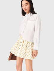 Maje Sale / Printed skirt with rickrack trim