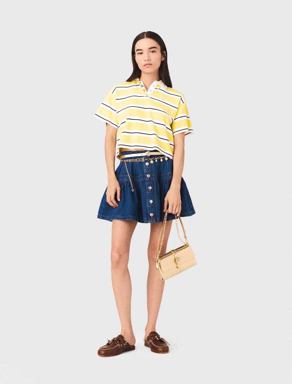 Maje On Sale / Striped short-sleeve polo