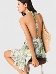 Maje Online / Short Patterned Backless Dress