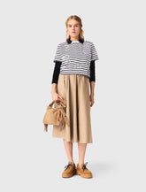 Maje On Sale / Striped rhinestone flower T-shirt