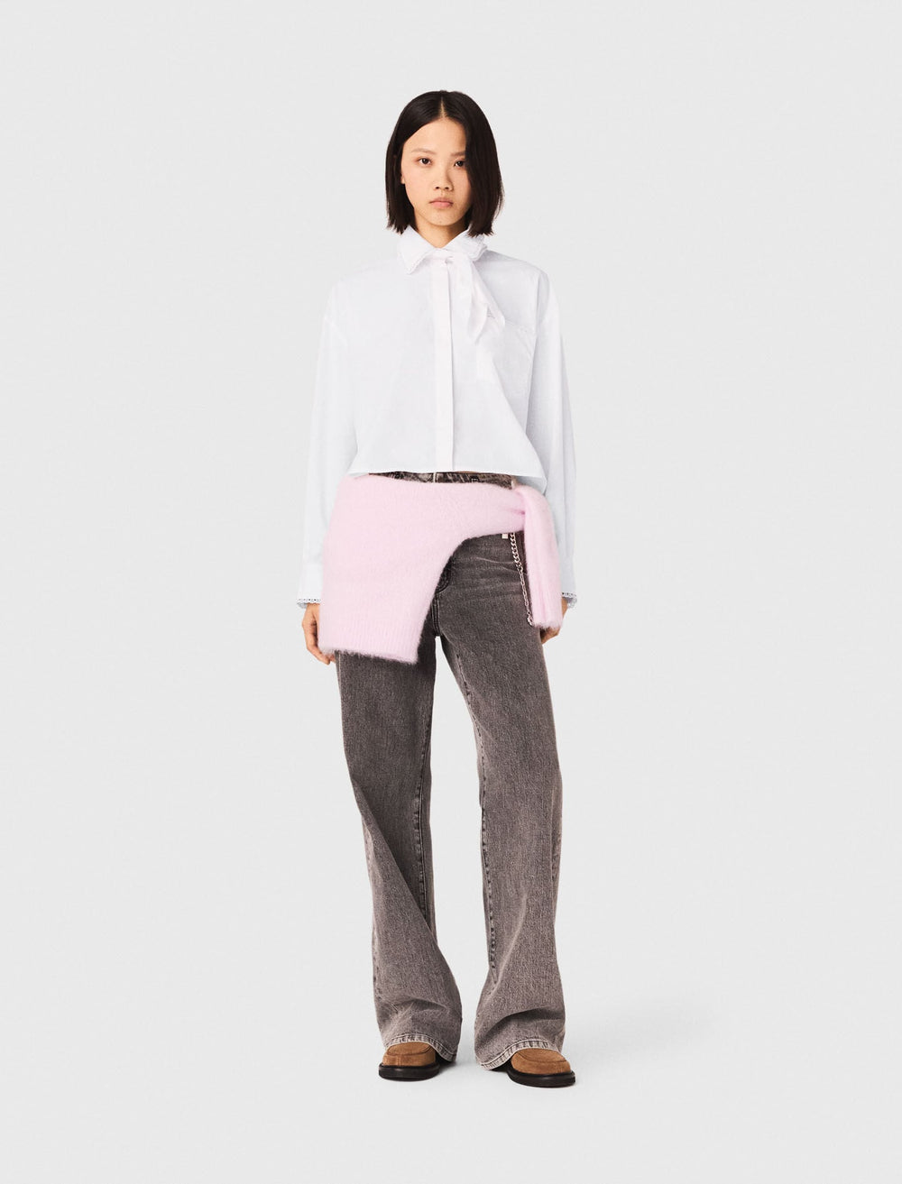 Maje New / Crochet collar shirt