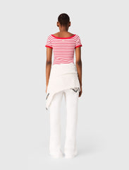Maje Shop / Striped knit top with boat neck