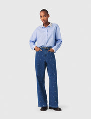 Maje New / Wide jeans with rhinestones