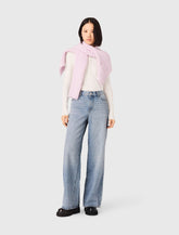 Maje Discount / Wide-leg all-over rhinestone jeans
