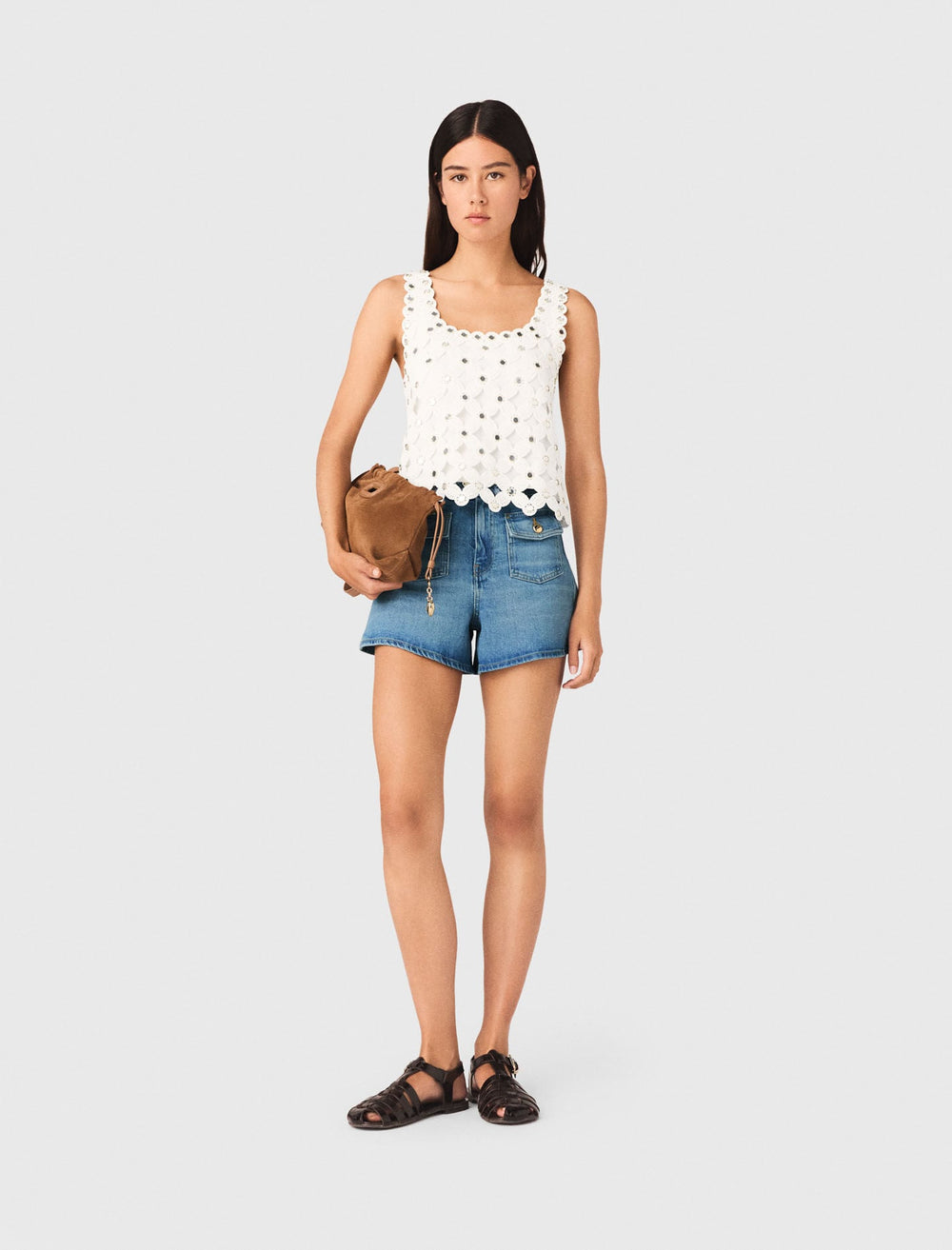 Maje Shop / Mirrored crochet top