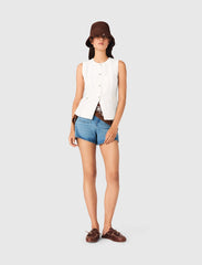 Maje Sale / Embroidered linen-blend jacket