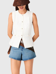 Maje Sale / Embroidered linen-blend jacket
