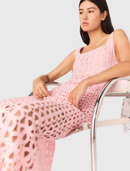 Maje Outlet / Rhinestone crochet midi dress