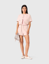 Maje Outlet / Short-sleeved tweed jacket