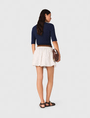 Maje Discount / Round-neck rhinestone sweater