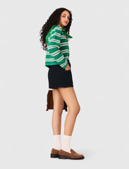 Maje Shop / Cropped striped polo sweater