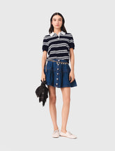 Maje Sale / Short denim skirt
