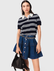 Maje Sale / Short denim skirt