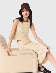 Maje Outlet / Long crochet skirt