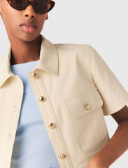 Maje Online / Short-sleeved cropped jacket