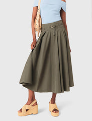Maje Sale / Cotton pleated maxi skirt
